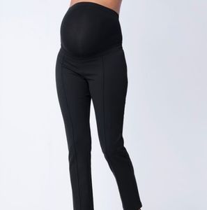 Seraphine Slim Leg black Maternity pants over-bump sz 4
